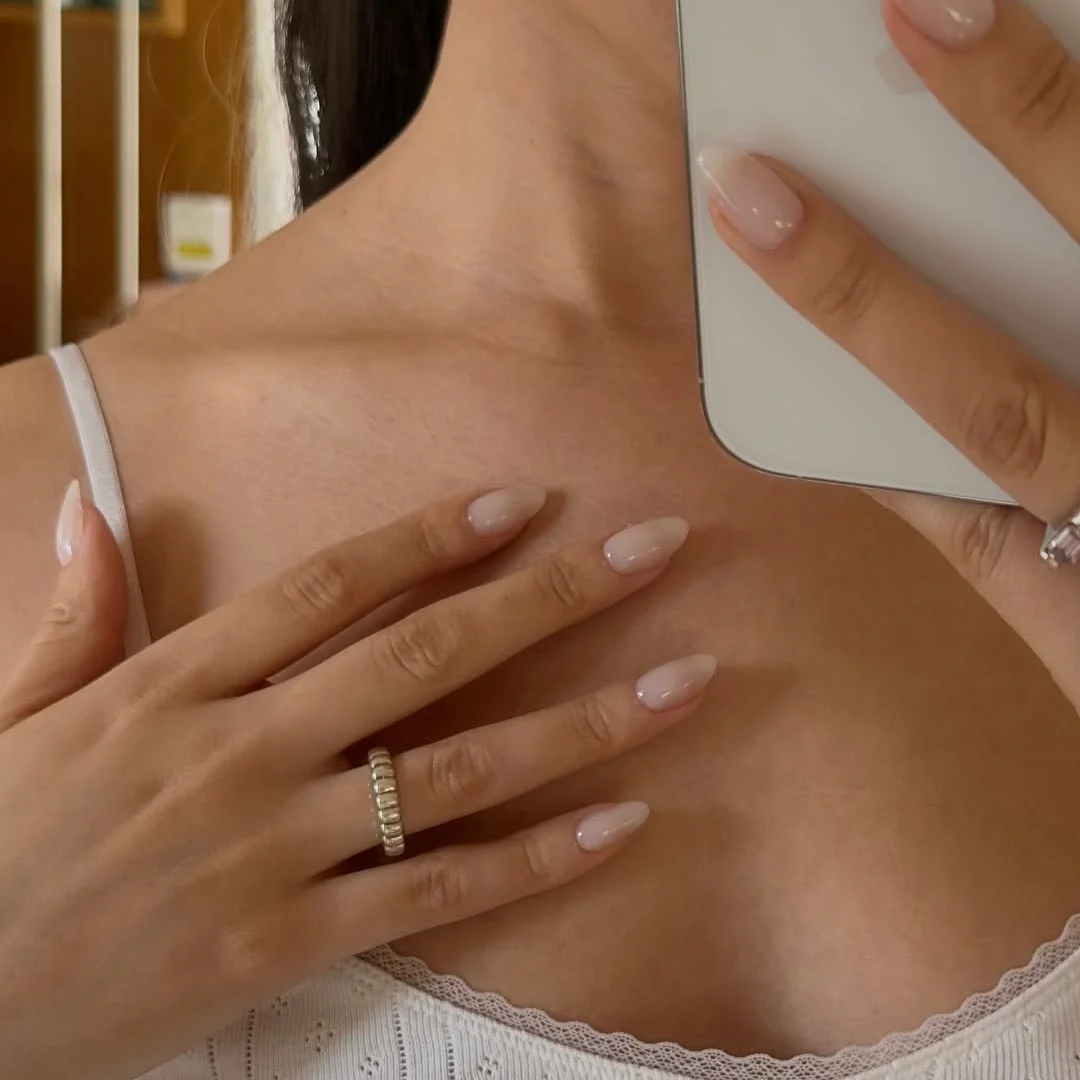 18 Milky White Nails with Gold, Glitter & Pearls That Feel So Fancy