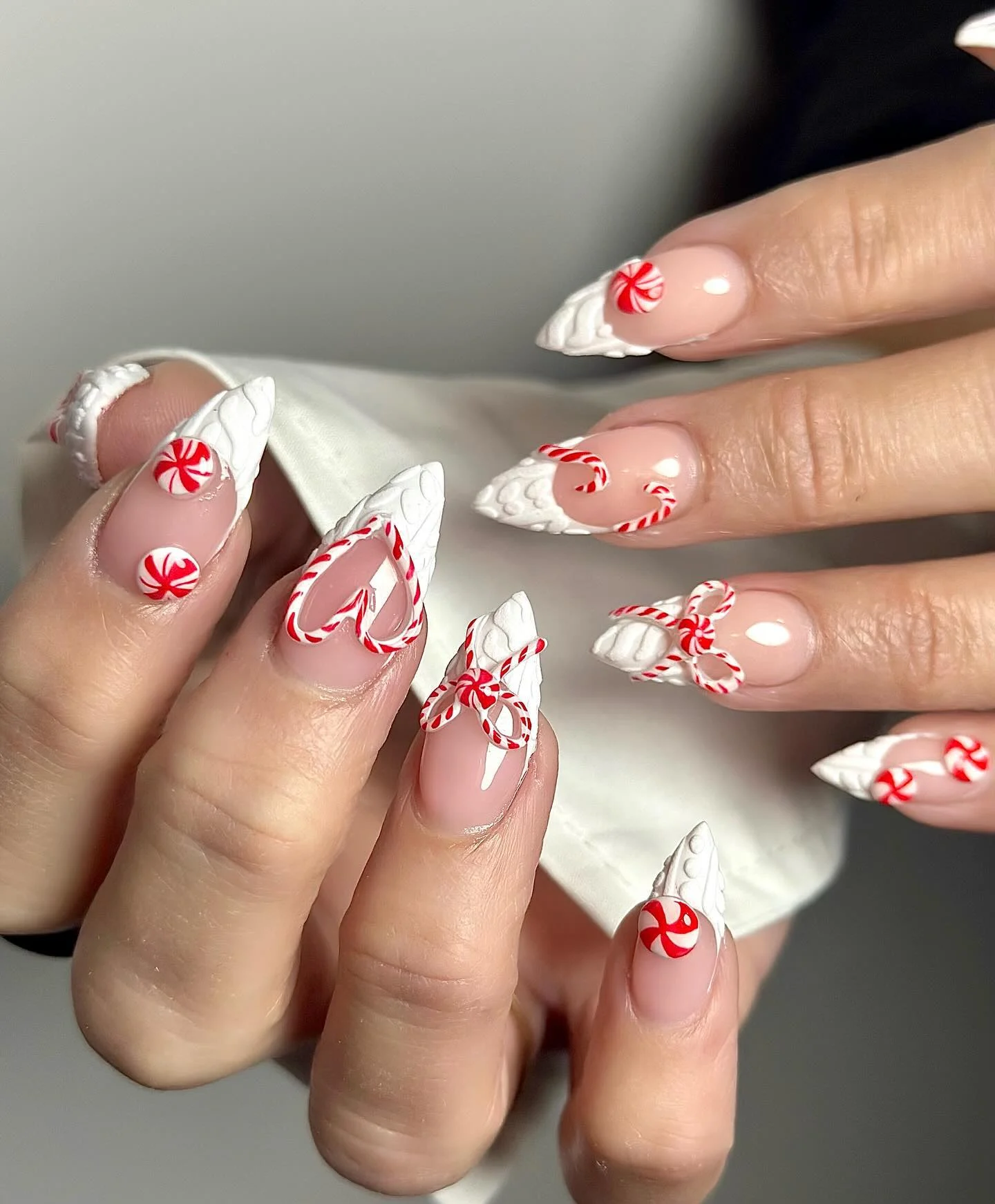 30 Simple Candy Cane Christmas Nail ideas That Look Super Cute 4 3d Candy Cane Nail Ideas