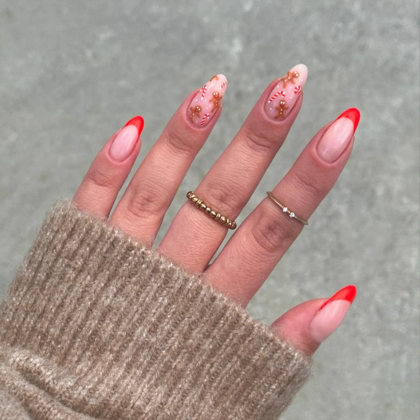 30 Simple Candy Cane Christmas Nail ideas That Look Super Cute 11 Abi Markeys Candy Cane Christmas nail