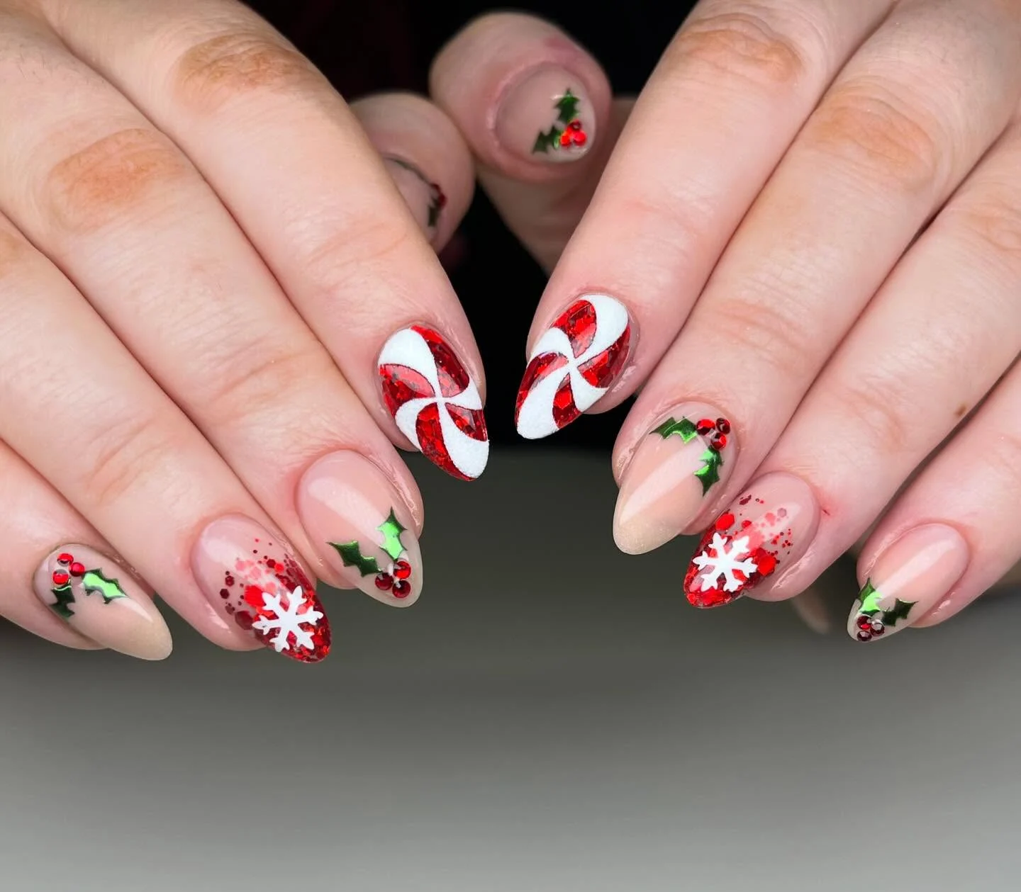 30 Simple Candy Cane Christmas Nail ideas That Look Super Cute 17 Naomis Swing Xmas Nails