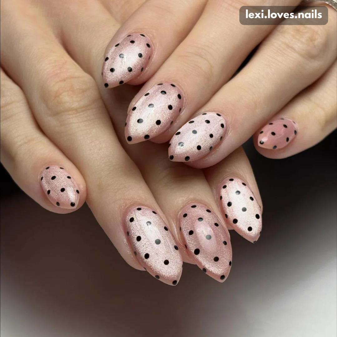 18 Cute & Easy New Year Nails That Look Salon-Perfect 10 lexi.loves.nails Polkadot Nails